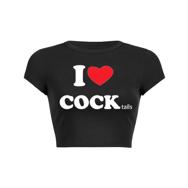 I Love Cocktails Y2K Baby Tee