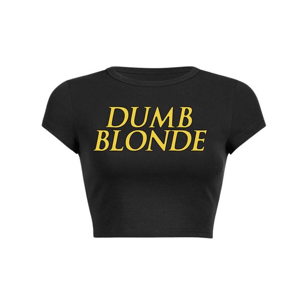 Top corto con camiseta para bebé Y2K de Dumb Blonde