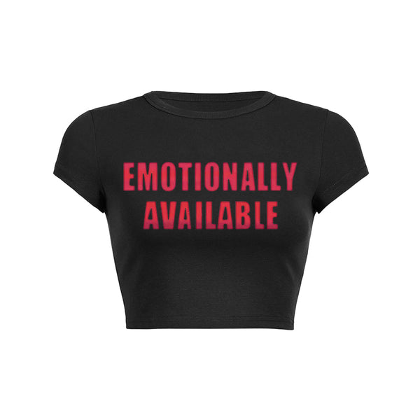 Emotionally Available Y2K Baby Tee