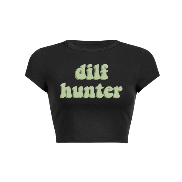 Green Hunter Y2K Baby Tee Crop Top