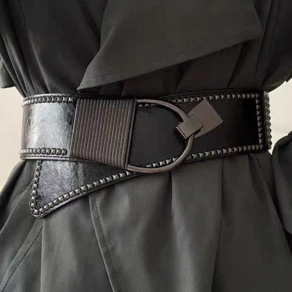 Rivet PU leather corset
