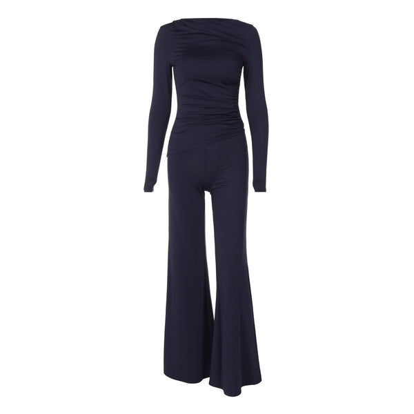 Long sleeve ruched high rise pant set