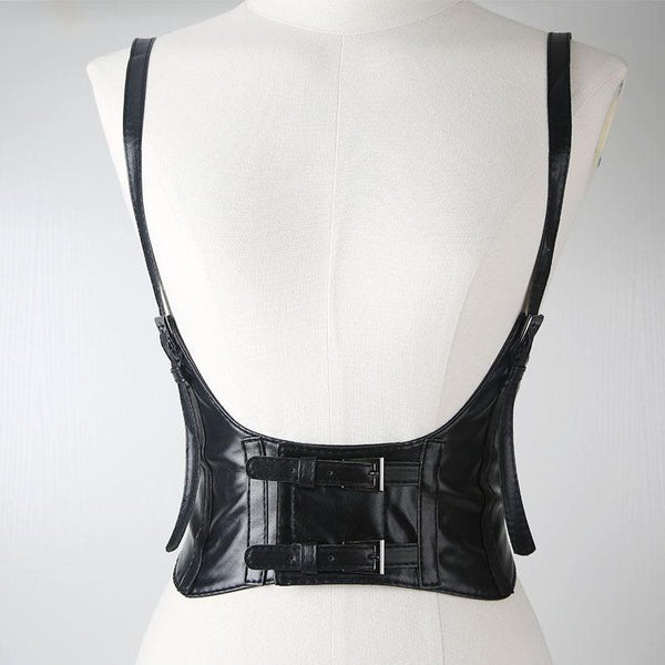 Cami PU leather buckle adjustable corset