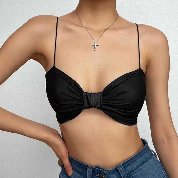 Knotted cami crop top