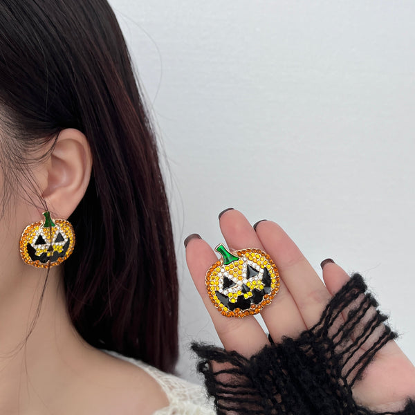 Rhinestone multicolor stud earrings