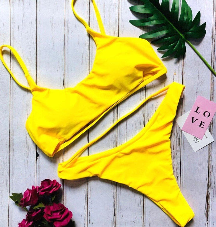 Hollow out bikini - Halibuy