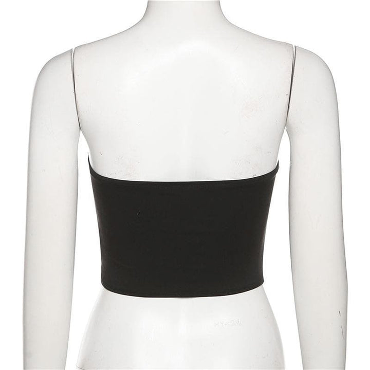 Hollow out bowknot tube top - Halibuy