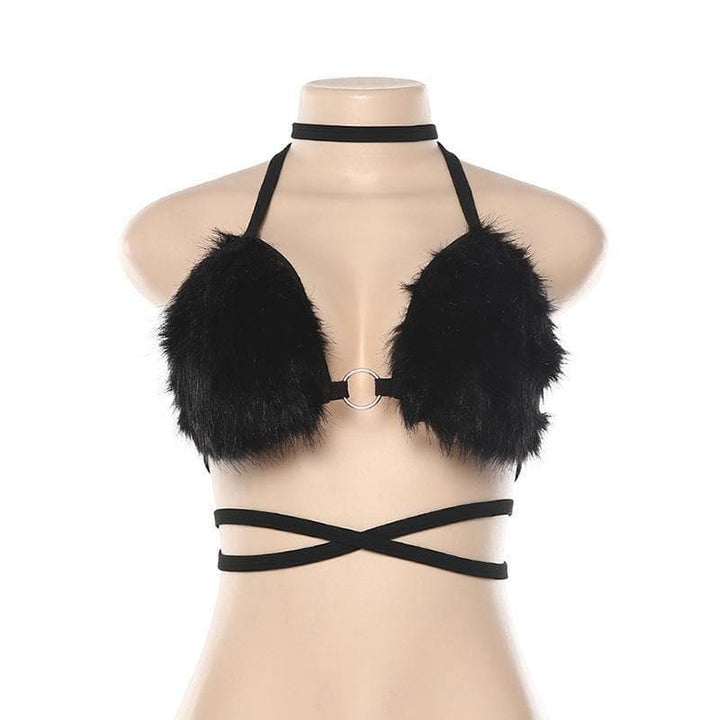 Furry Bra Top - Halibuy