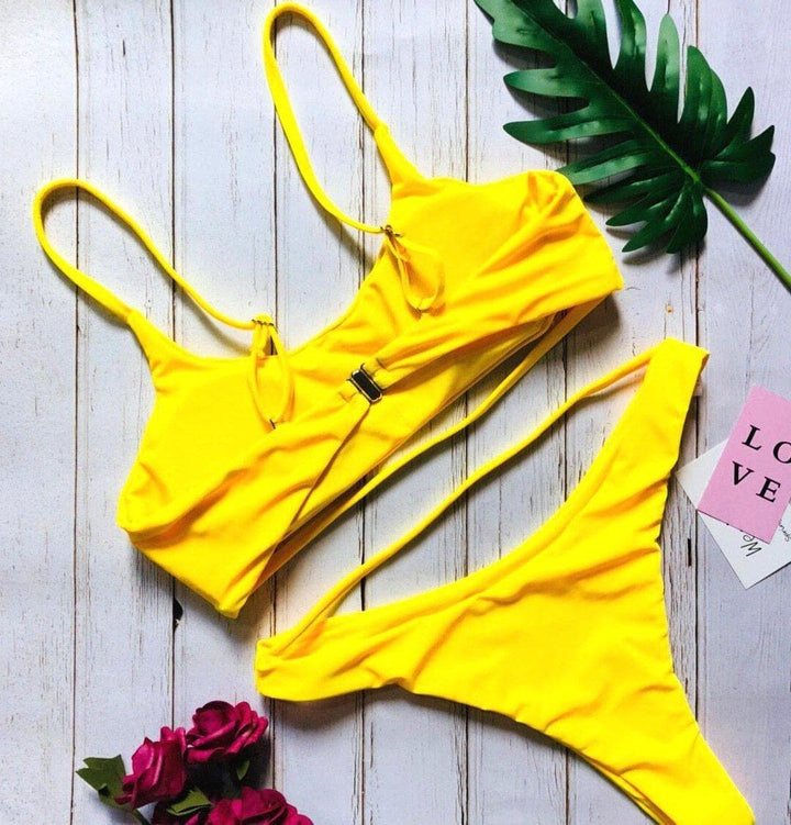 Hollow out bikini - Halibuy